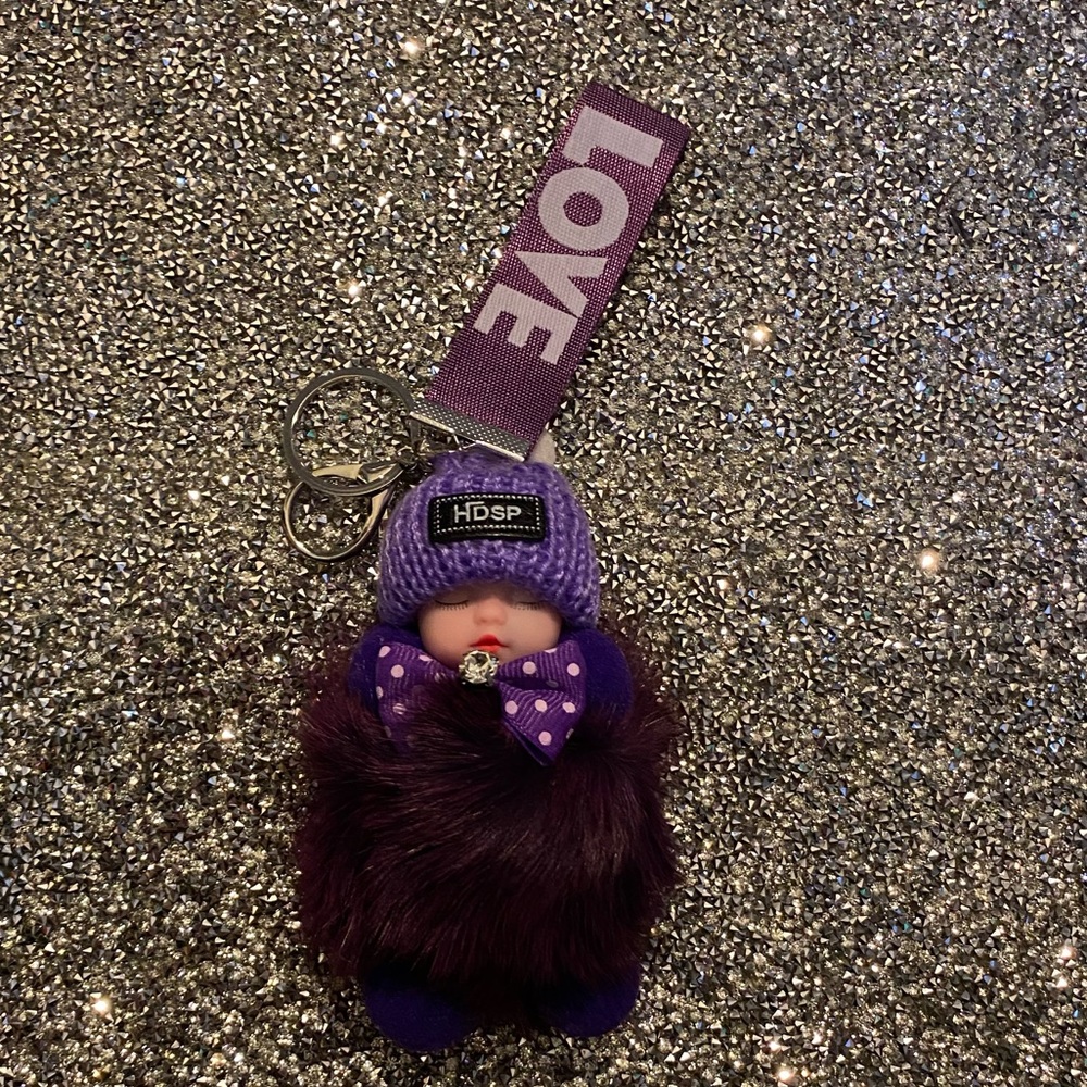 Purple Plush Keychain Toy - Picture 4 of 6